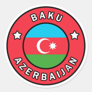 Adesivo Redondo Baku Azerbaijan