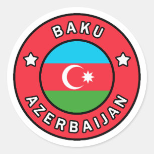 Adesivo Redondo Baku Azerbaijão