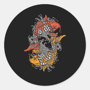 Adesivo Redondo Balancing Koi