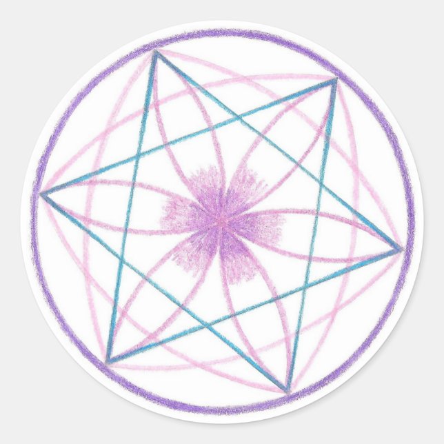 Adesivo Redondo Balanço Mandala (Frente)