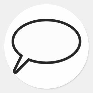 Adesivo Redondo Balão da palavra