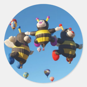 Adesivo Redondo Balão de ar quente - Ballooning