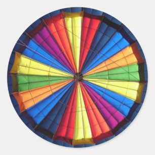 Adesivo Redondo Balão de Ar Quente Dentro Sticker