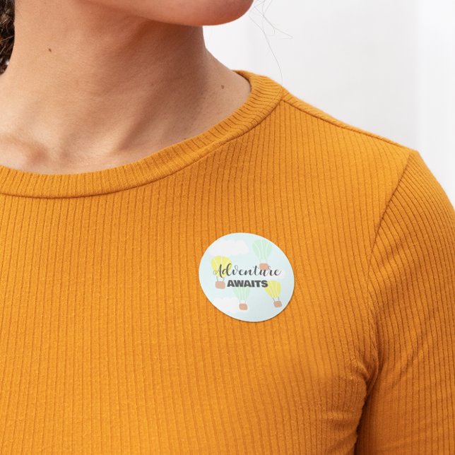 Adesivo Redondo Balão de ar quente Sexo Chá de fraldas neutro (Criador carregado)