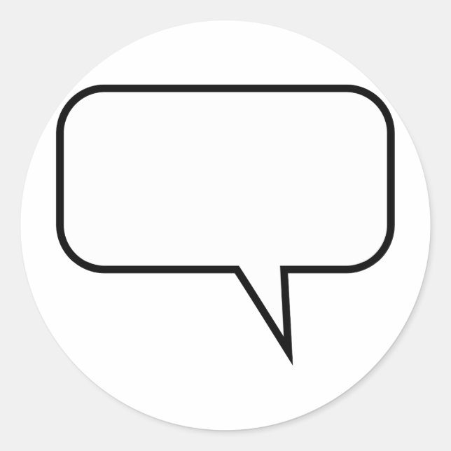 Adesivo Redondo Balão de fala (Frente)