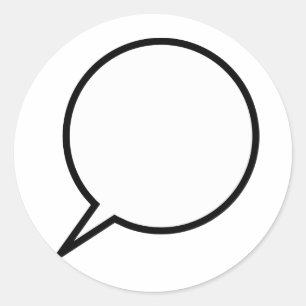 Adesivo Redondo Balão de fala