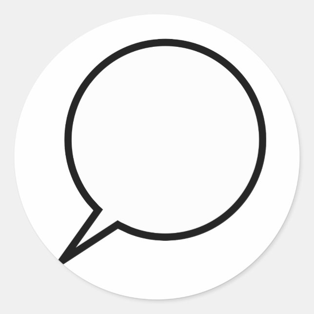 Adesivo Redondo Balão de fala (Frente)