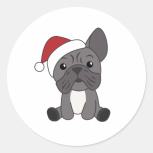Adesivo Redondo Balão de Natal Francês - Animais de inverno para n