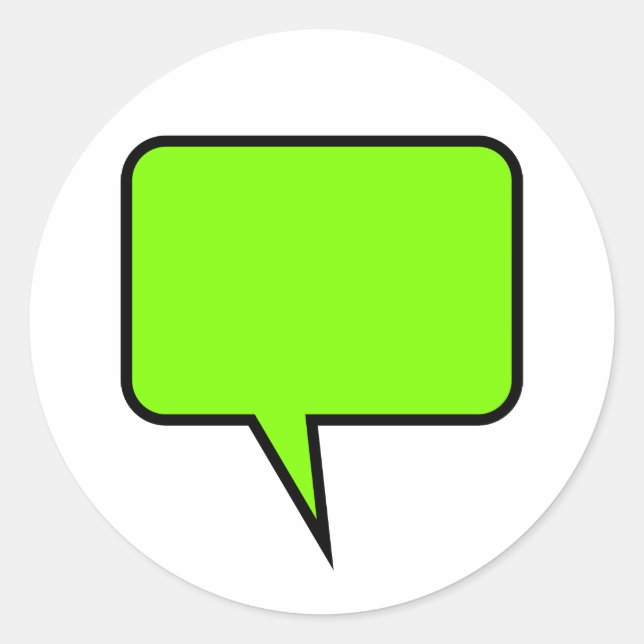 Adesivo Redondo Balão do Word (Frente)