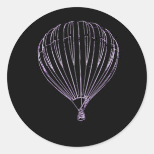 Adesivo Redondo balão roxo esboçado