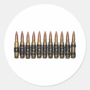 Adesivo Redondo Balas da metralhadora