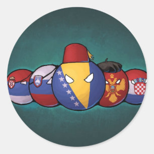 Adesivo Redondo Balcãs Countryballs