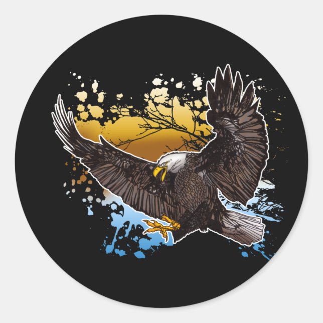 Adesivo Redondo Bald Eagle (Frente)