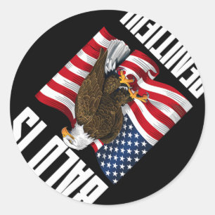 Adesivo Redondo Bald Eagle Bald É Belo Dia 4 De Julho Em depende