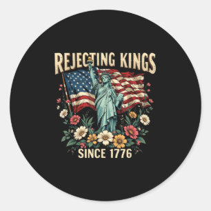 Adesivo Redondo Bald Eagle Kings 1776 Foxglove Daisy Tulipers