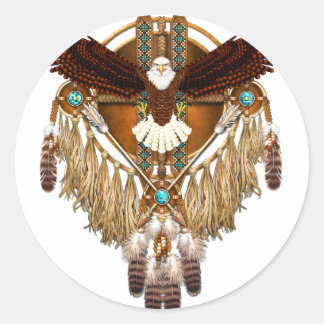 Adesivo Redondo Bald Eagle Mandala - revista