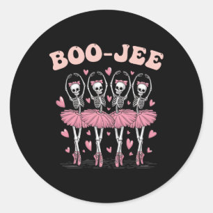 Adesivo Redondo Balé Boo-jee Halloween Dançando Fantasma Tutu Spoo