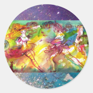 Adesivo Redondo BALÉ CARNIVAL / Mascarada veneziana,dança,música