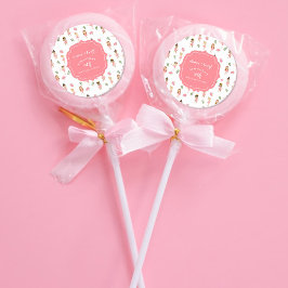 Adesivo Redondo Balé Dança e Ballerina Rosa Brilhante Aniversário