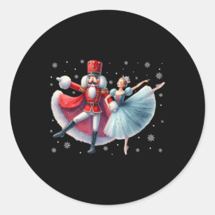 Adesivo Redondo Balé de dança de natal Nutcracker dança Mulheres K