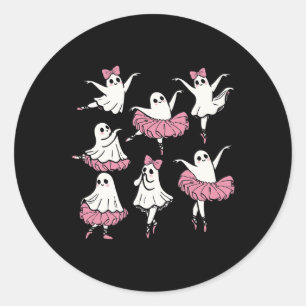 Adesivo Redondo Balé de Dançarino Fantasma - Festa de Boo Dançando