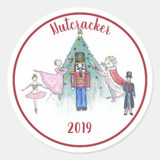 Adesivo Redondo Balé de Nutcracker Sticker Clara Mouse King