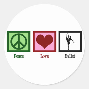 Adesivo Redondo Balé do amor da paz