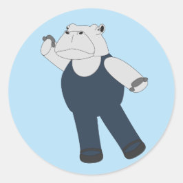 Adesivo Redondo balé ilusima Hippo