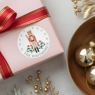 Adesivo Redondo Balé Notebook Elegante Toy Soldier Música Floral