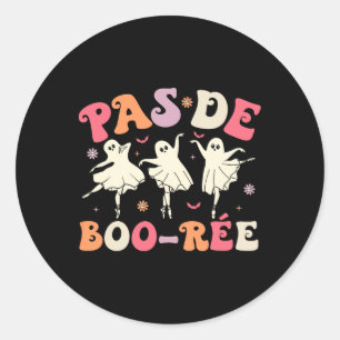 Adesivo Redondo Balé Pas De Boo-rée Cute Fantasmas Dançando Profes