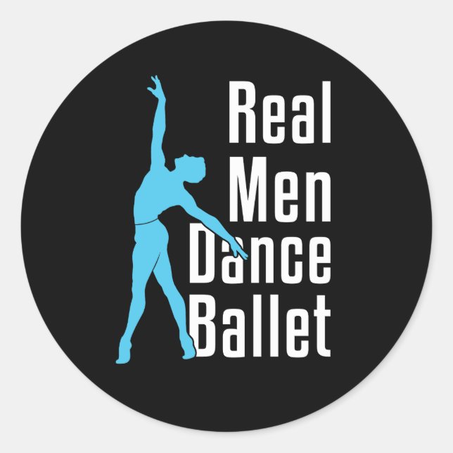 Adesivo Redondo Balé Real Men Dance (Frente)