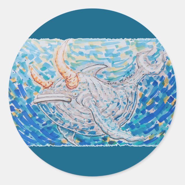 Adesivo Redondo Baleia (Frente)