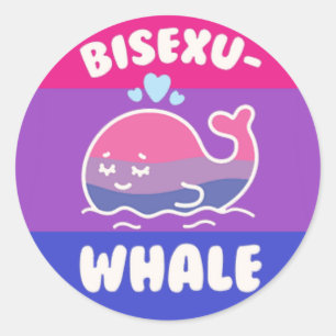 Adesivo Redondo Baleia-bisexu