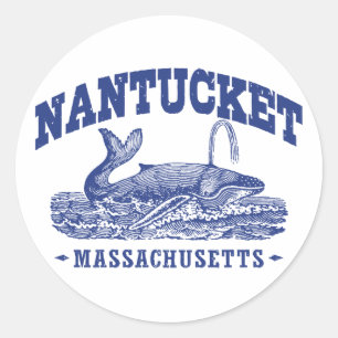 Adesivo Redondo Baleia de Nantucket