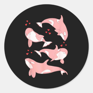 Adesivo Redondo Baleia Orca Fofa Biólogo Marinho Animais Marinhos