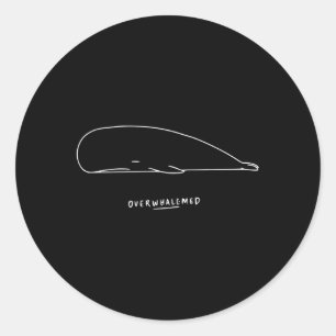 Adesivo Redondo Baleia Sobrecarregada