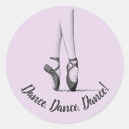 Adesivo Redondo Balés - Tema de dança - Lilac personalizado