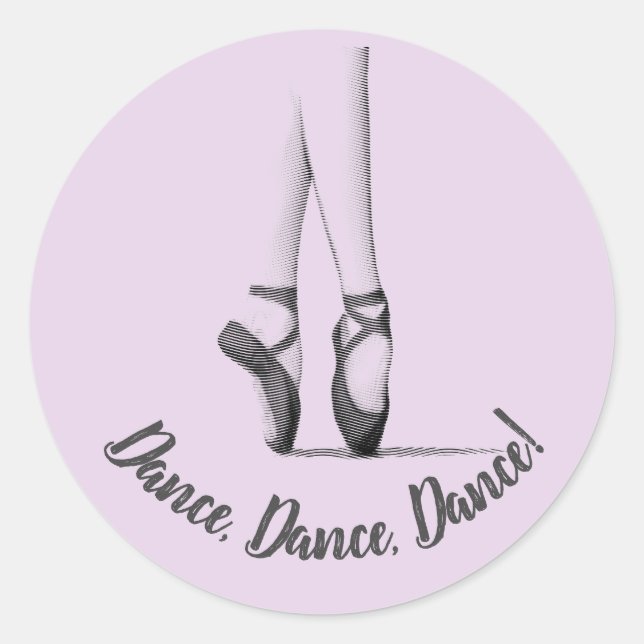 Adesivo Redondo Balés - Tema de dança - Lilac personalizado (Frente)