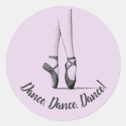 Adesivo Redondo Balés - Tema de dança - Lilac personalizado
