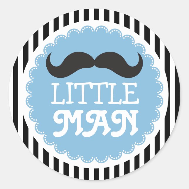 Adesivo Redondo Balgaxe Bastante Bastante Chá de fraldas Negra (Frente)