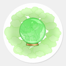 Adesivo Redondo Ball Cristal Cracking Verde Livremente