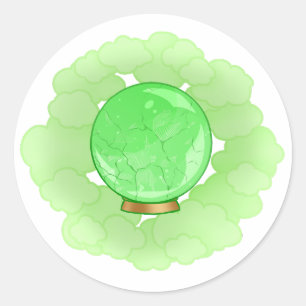Adesivo Redondo Ball Cristal Cracking Verde Livremente