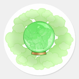Adesivo Redondo Ball Cristal Cracking Verde Livremente