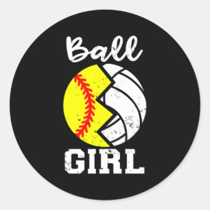 Adesivo Redondo Ball Softball Voleibol