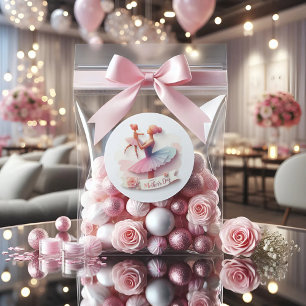 Adesivo Redondo Ballerina Cóctil Ballerina, Vinheta redonda