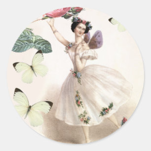 Adesivo Redondo Ballerina Fairy
