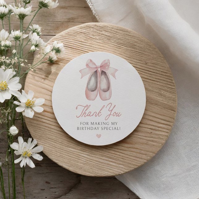 Adesivo Redondo Ballerina Festa de aniversário (Criador carregado)