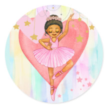Ballerina Girl Hearts and Stars