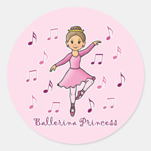Adesivo Redondo Ballerina Princess