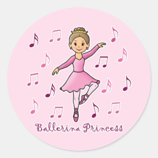 Adesivo Redondo Ballerina Princess